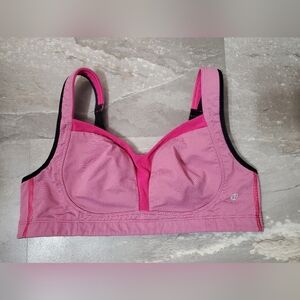 Lululemon Ta Ta Tamer II. Striped Grey & Hot Pink. Touch Of Black. 36C. No Pads.